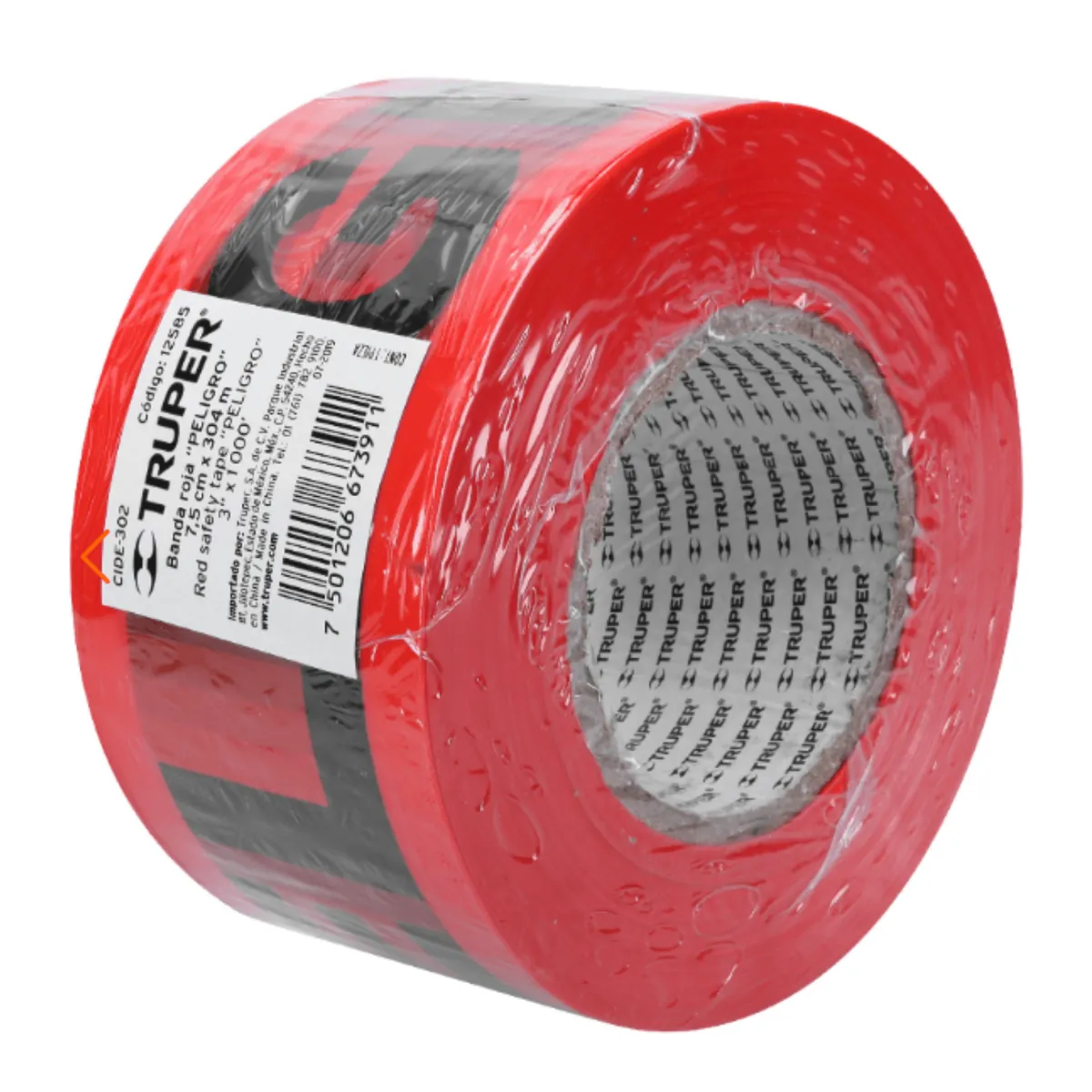 Cinta roja peligro 76mt - Truper